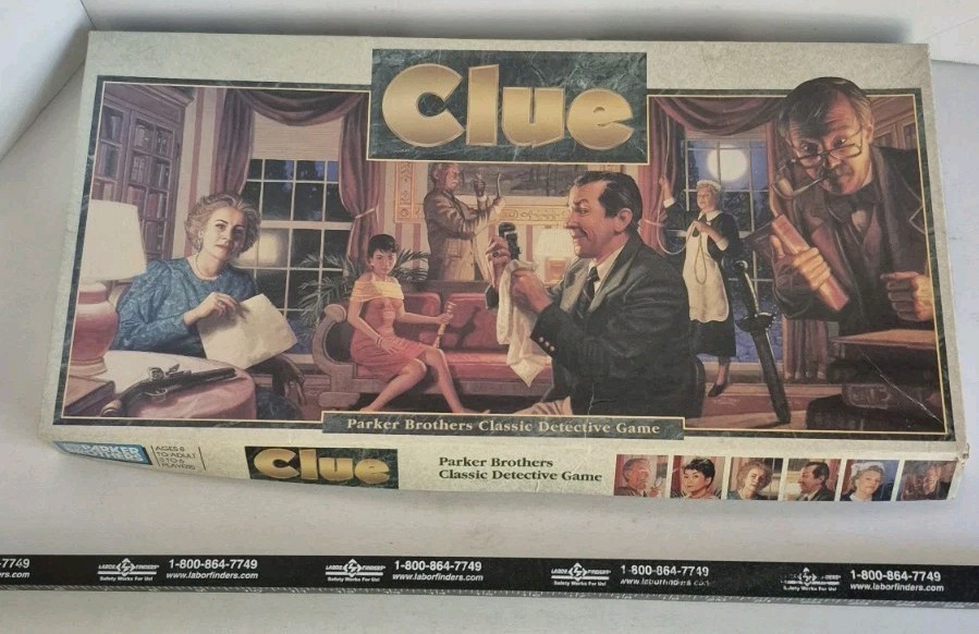 Clue Board Game 1992 Complete