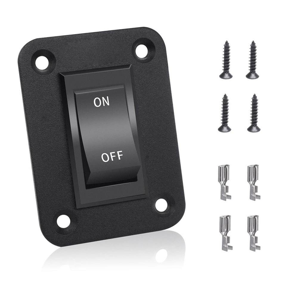 On/Off Switch 12V 20A 4 Pole DPST Rocker Switch Panel RV Light Switch f5063