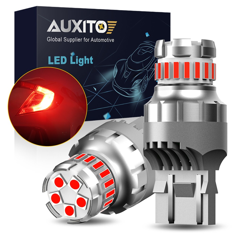 2x AUXITO Red 7443/7440 LED Turn Signal Parking Light Bulb No Hyper Flash Canbus