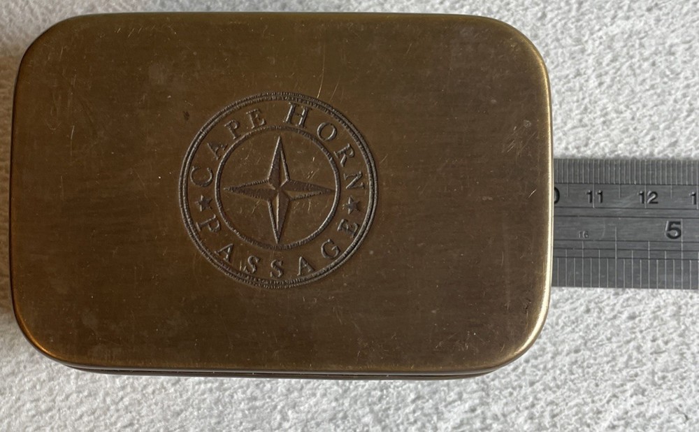 2 Pc Cape Horn Passage Brass Boxes