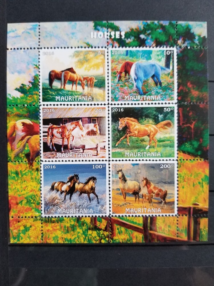 stamps Mauritania 2016 Horses MNH