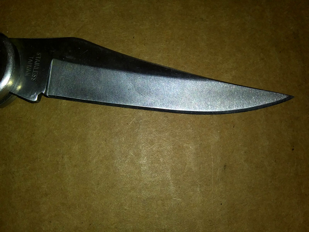 Vintage Sharp Model 425 Lockback Single Blade Folding Knife-Stainless-Black