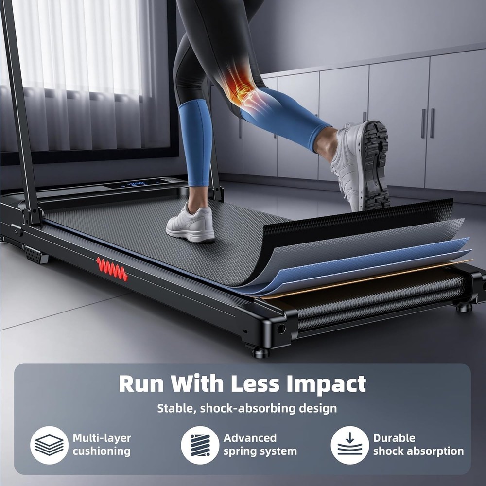Multi-Function Walking Pad Treadmill for Home - Foldable & Wheels for Ease