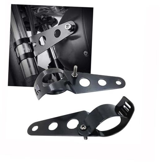 Motorcycle Headlight Bracket,Universal Headlight Ear Brackets, 2pcs Adjustable