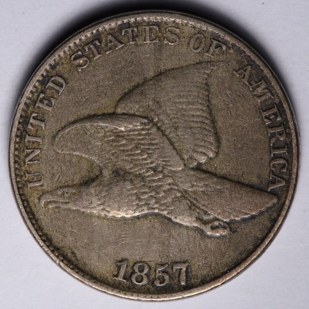 1857 Flying Eagle Cent Penny XF E141 AJFK