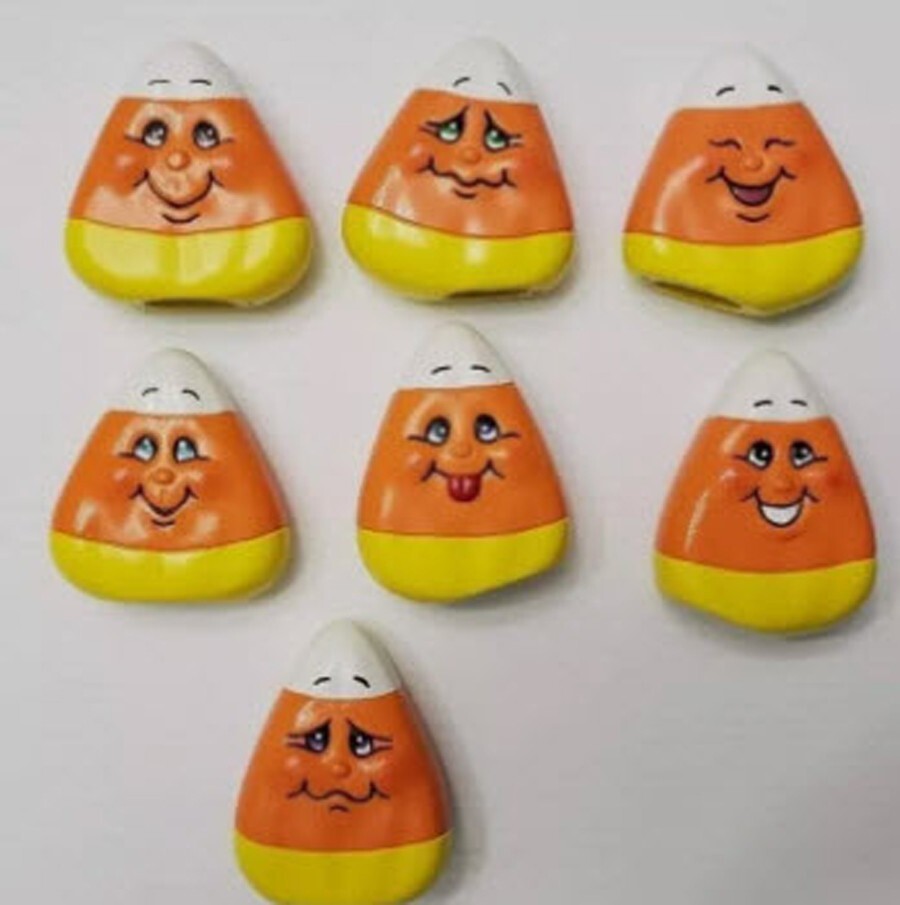 Ceramic Bisque~~ Ready to Paint~(8),Small Candy Corn with Faces