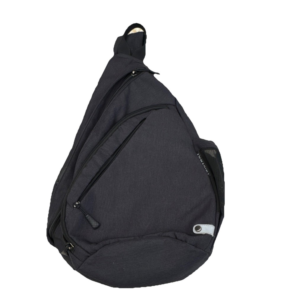 TURNWAY Black Hiking Backpack USB Port Adjustable Strap Multiple Compartments