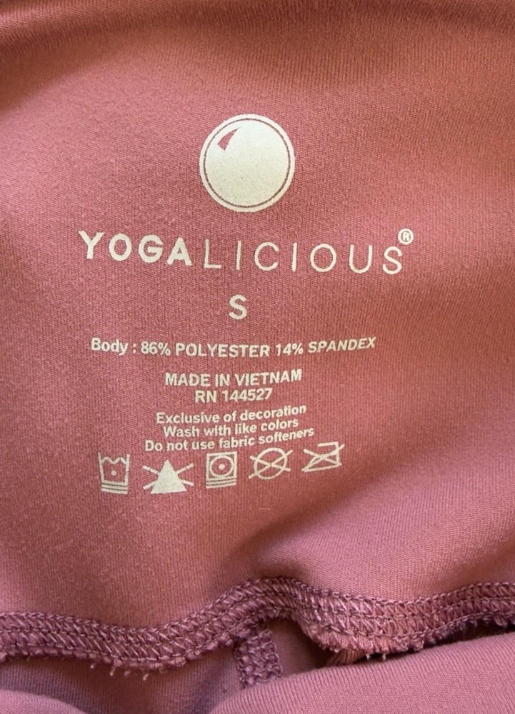 Yogalicious Dusty Rose Active Leggings Size Small