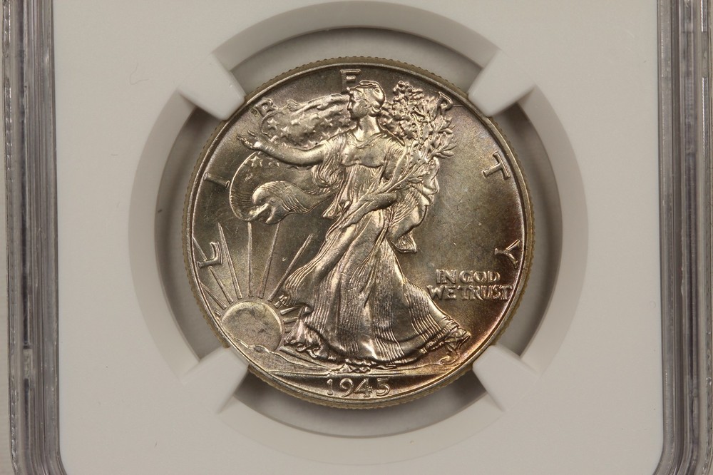1945 Walking Liberty Half Dollar NGC MS64