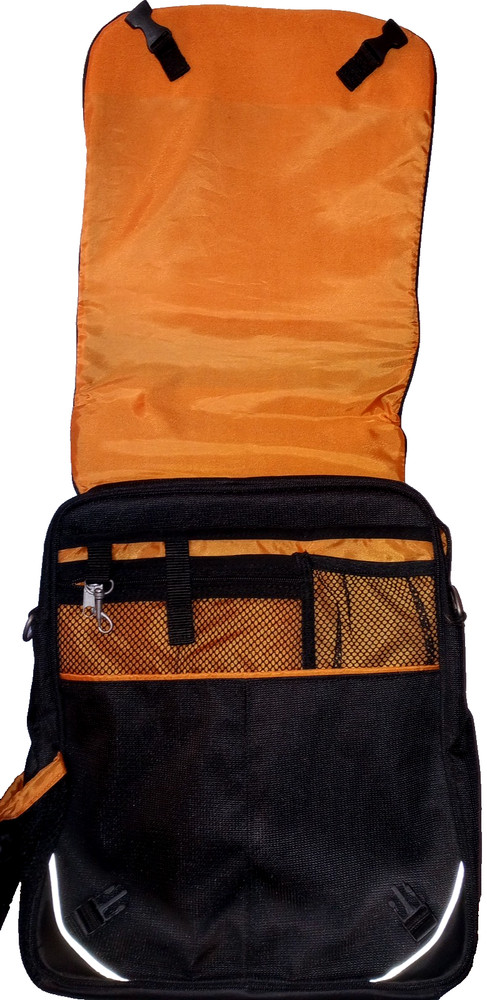 Dalbello Backpack - Black & Orange with Red Scorpion Logo - Good Condition