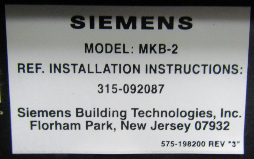 😀 SIEMENS CERBERUS PYROTRONICS FIRE ALARM PANEL W/ KEYS MXL
