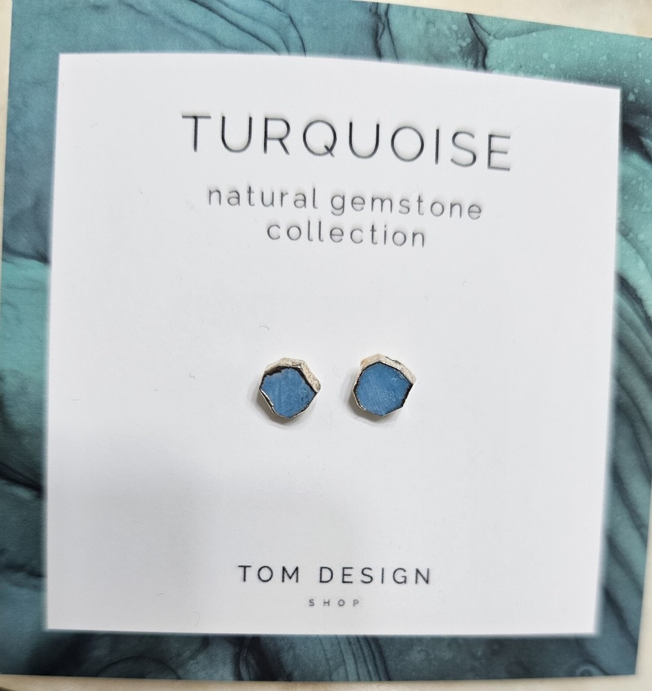 Tom Design Turquoise Gemstone Post Earrings
