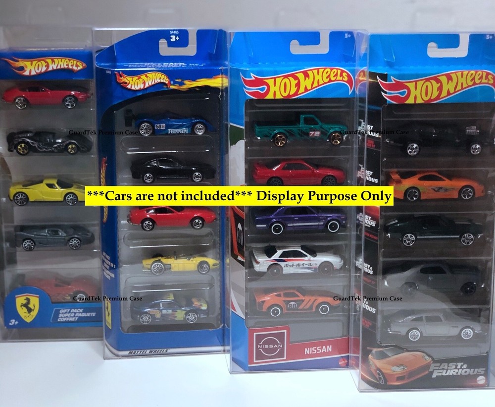 Guardtek Five Pack Protector Case Fits Hot Wheels (5 pcs)