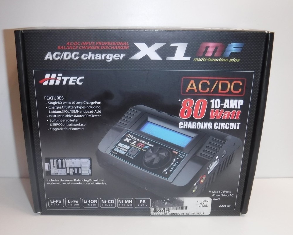 HiTEC X1 MF AC/DC 10A / 80W RC LiPo Battery Multi-Function Plus