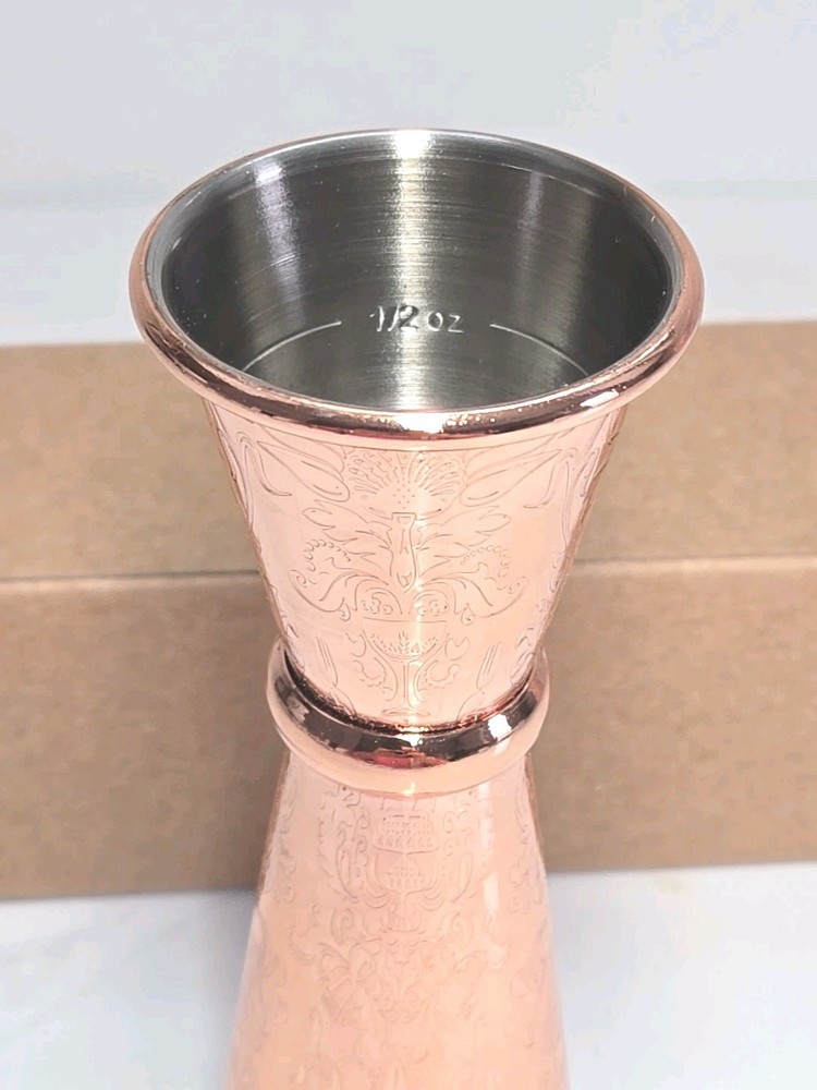 Absolut Elyx Demask Wheat Copper Jigger In Original Decorative Gift Box