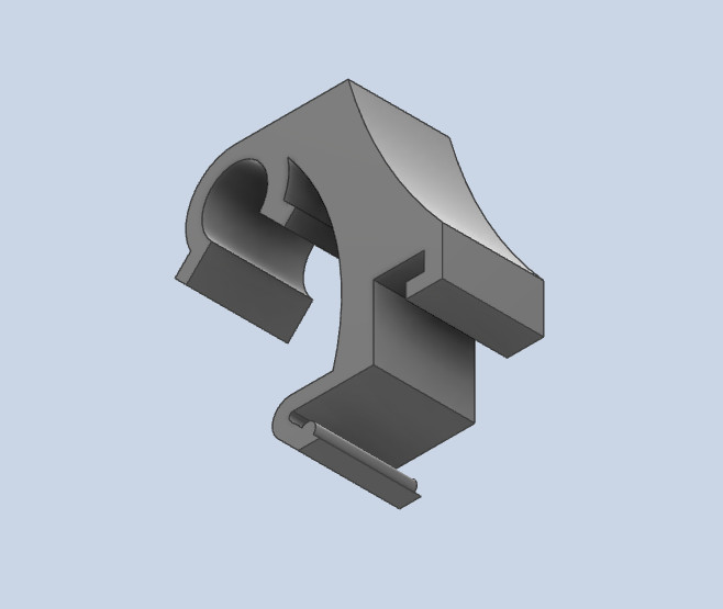3D PRINTED UNDERCOVER FLEX CLIP PART 351S0051-C BLACK 4 PACK