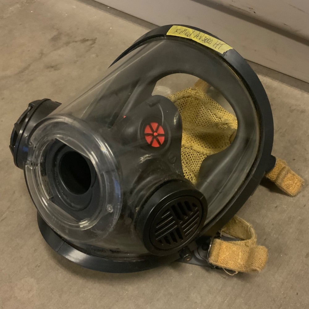 Scott AV3000 HT Firefighter SCBA Mask 5pt KevlarHeadnet Com Bracket Size Medium