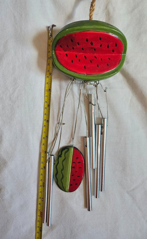 Watermelon Windchimes with Ceramic Watermelon Chimes