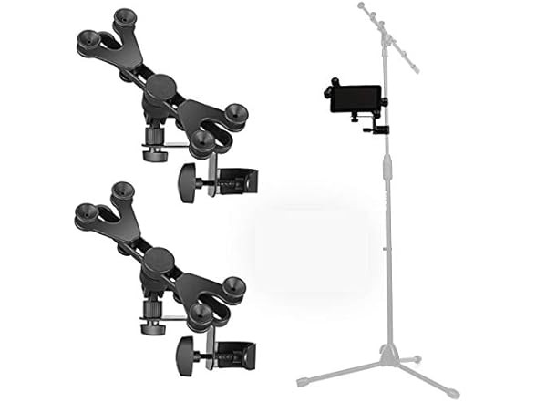 2 Pack Music Stand Tablet Holder Black