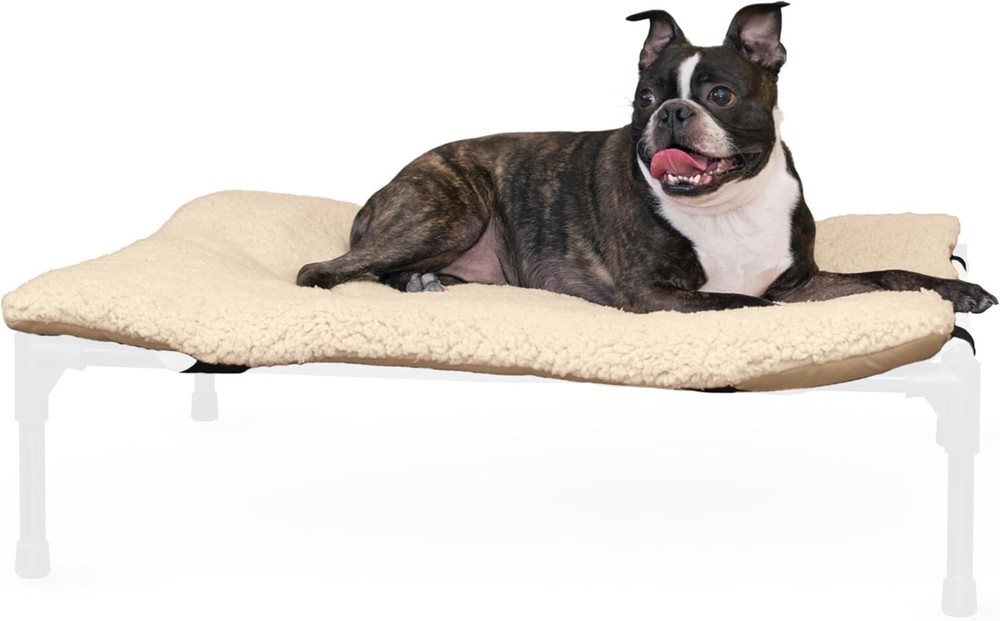 K&H Medium Dog Cot Pad: Pillow-Top Comfort for Elevated Beds - Machine Washable
