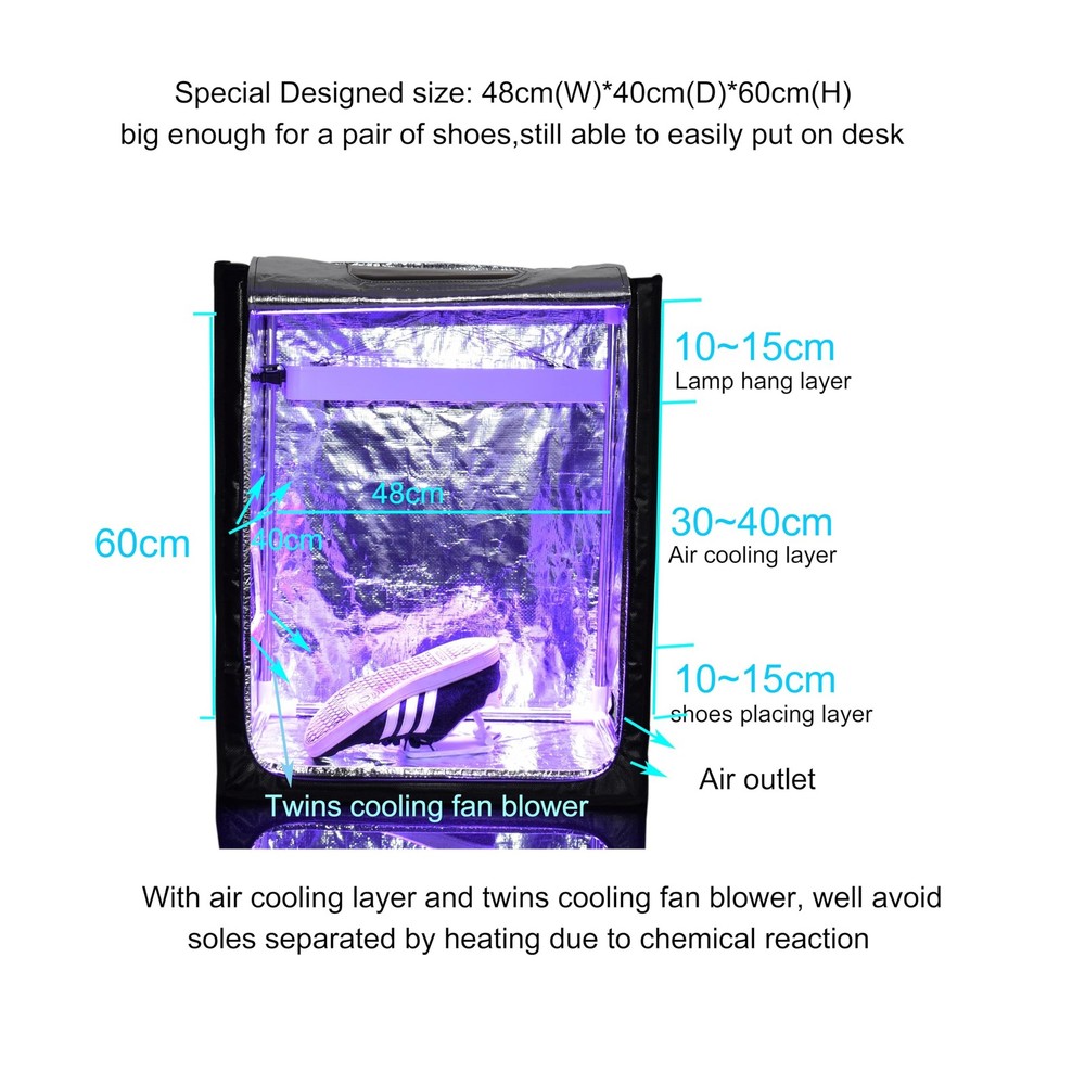 FUNGDO DIY Enclosure with Cooling Fan for Shoe Icing Without light source