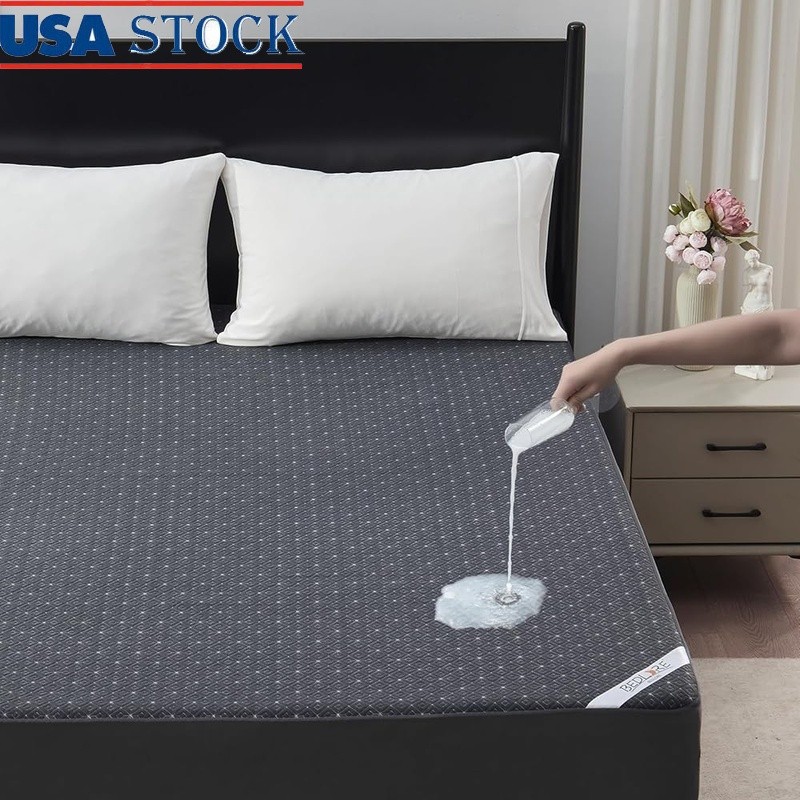 Waterproof Mattress Protector Queen Noiseless Deep Pocket Microfiber Washable US