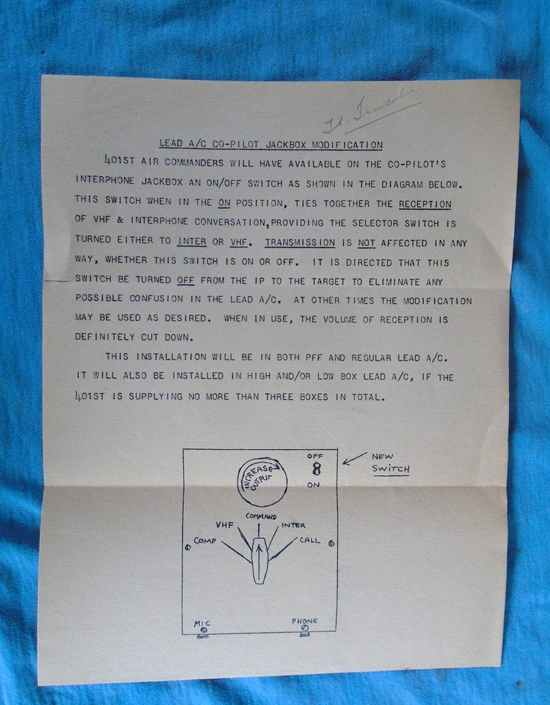 401st Air Commanders Lead A/C Co-PILOT Jackbox Modification sheet