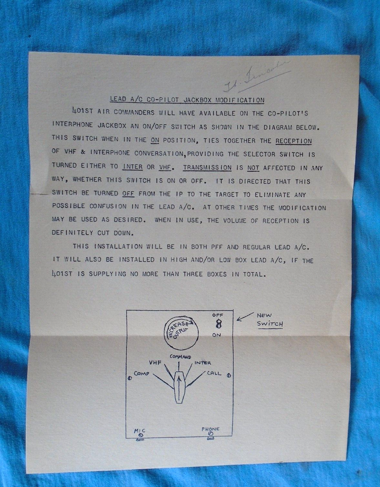 401st Air Commanders Lead A/C Co-PILOT Jackbox Modification sheet