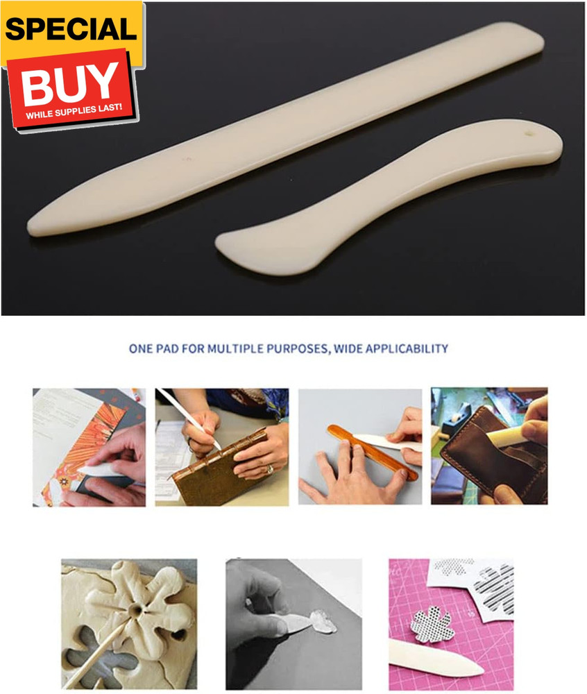 2pcs Bone Folder, Scoring Tool Irregular Bone Paper Folder Lightweight Paper Cre