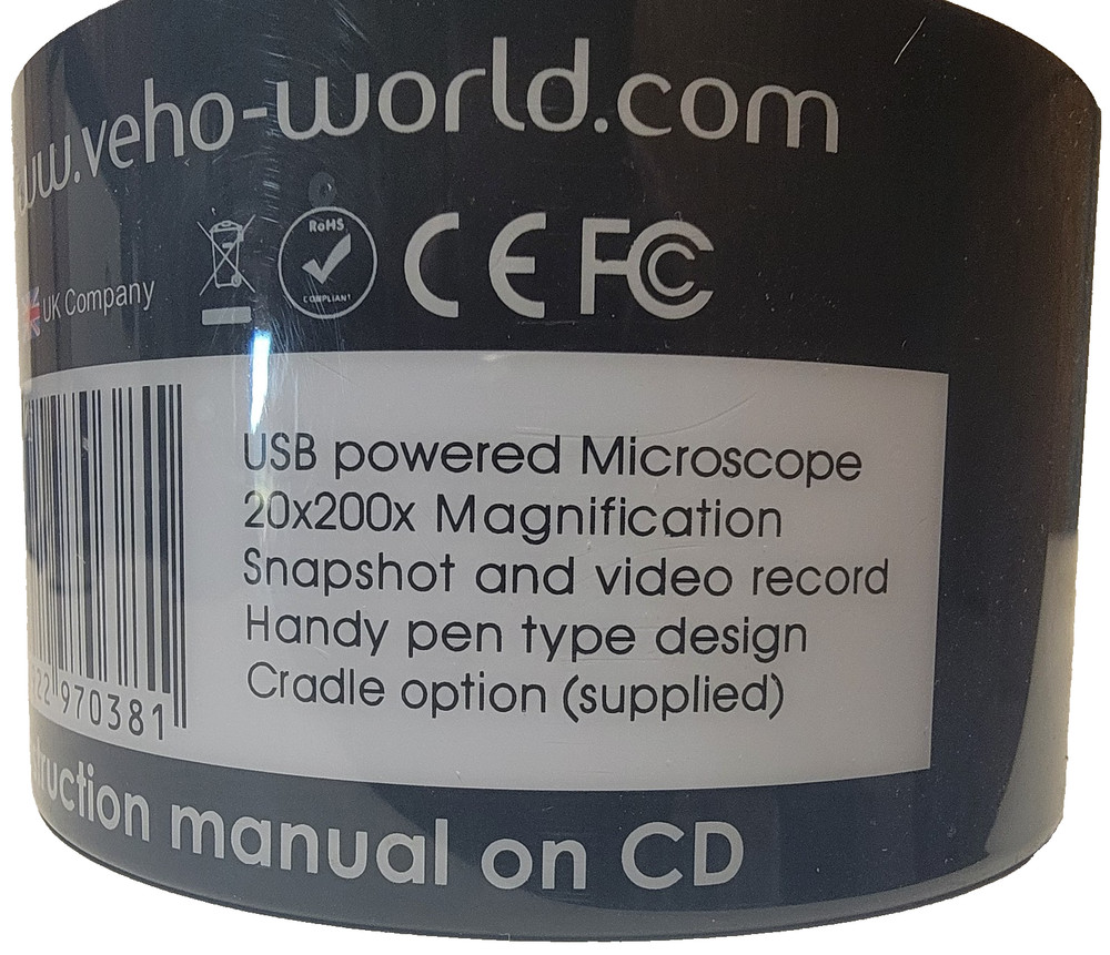 Veho VMS-001 Discovery USB Microscope w/ 200x Madnification