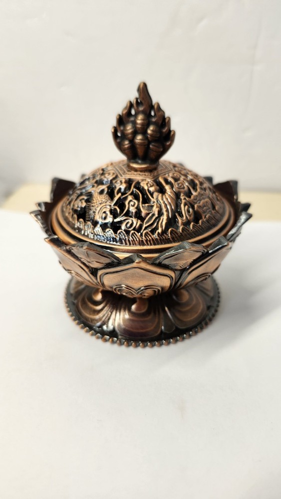 Small Incense Burner, Copper Color, Chinese Style, Never Used