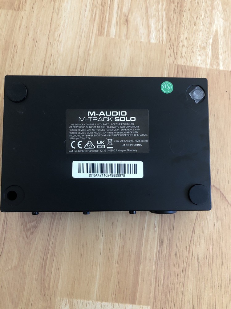 M-AUDIO M-TRACKSOLO USB Audio Interface