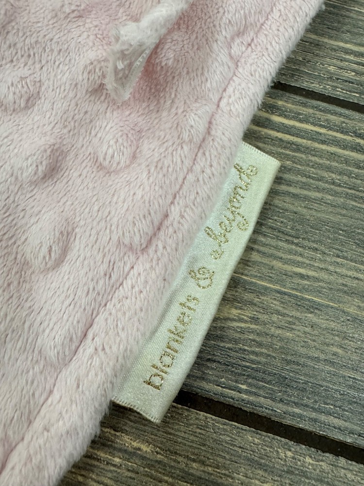 Blankets & Beyond Pink Bunny Security Blanket Soft Plush Baby Gift