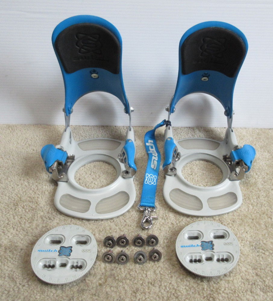 Switch Step-In X-Type Blue Snowboard Bindings Size Medium Made In Italy