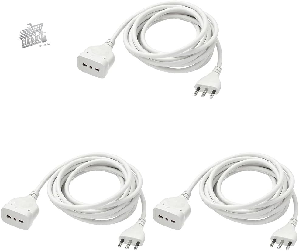 5 Meter Linear Two-Step Electrical Cable Extension With 16A-10A Outlet (Pack