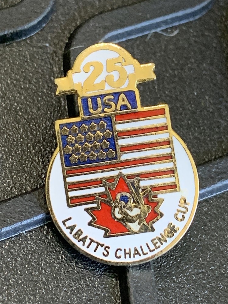 Labatts Beer Challenge Cup Baseball Lapel Pin Button  25th USA