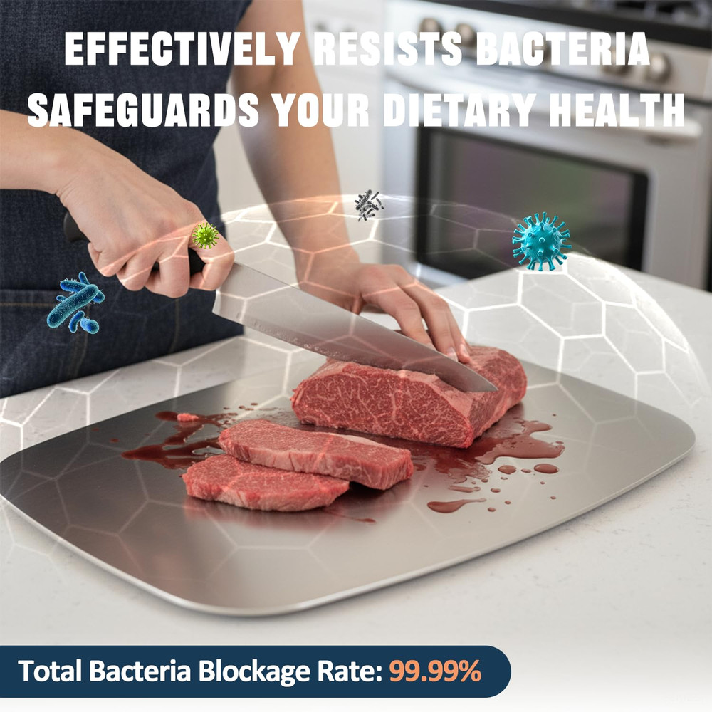 304 Stainless Steel Cutting Board Double Sided Dishwasher Safe Chopping Board