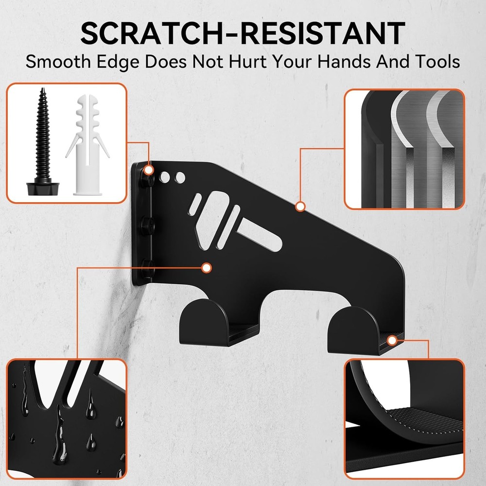 Heavy-Duty Wall Mount for Chainsaws - Garage Storage Organizer