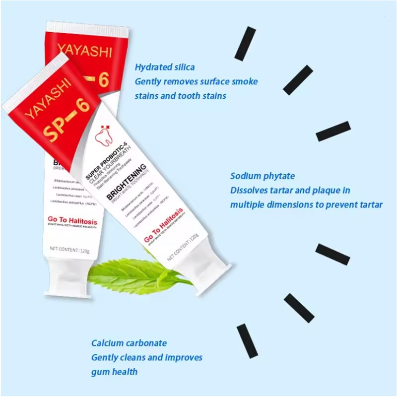 4Pcs Super Probiotic SP-6 Toothpaste, Probiotics Bright White Toothpaste, Sp 6