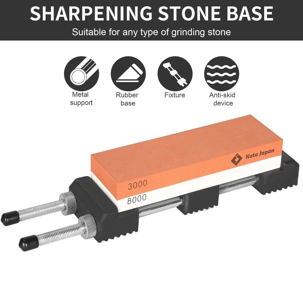 Universal Whetstone Holder with Non-Slip Adjustable Base for Sharpening Stones