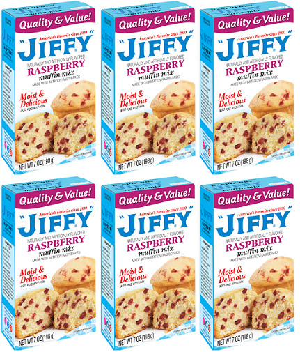 Jiffy Raspberry Muffin Mix 6 Pack