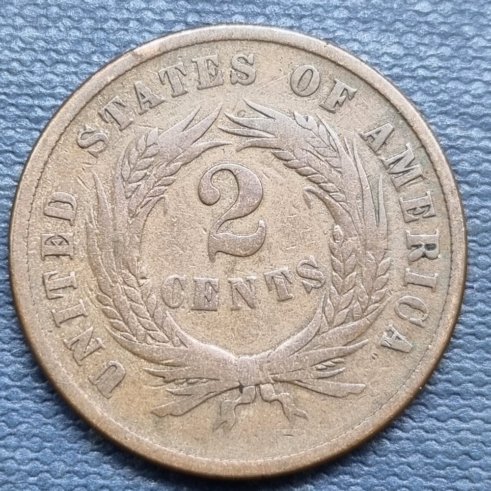 1866 Two Cent Piece 2c Type Coin Better Grade #96989