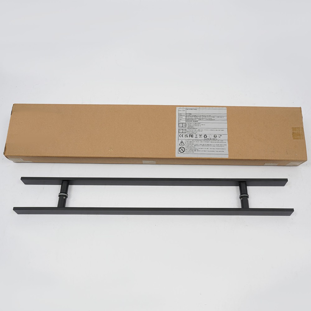 Stylish Black Stainless Steel Push Pull Door Handle for Easy Access