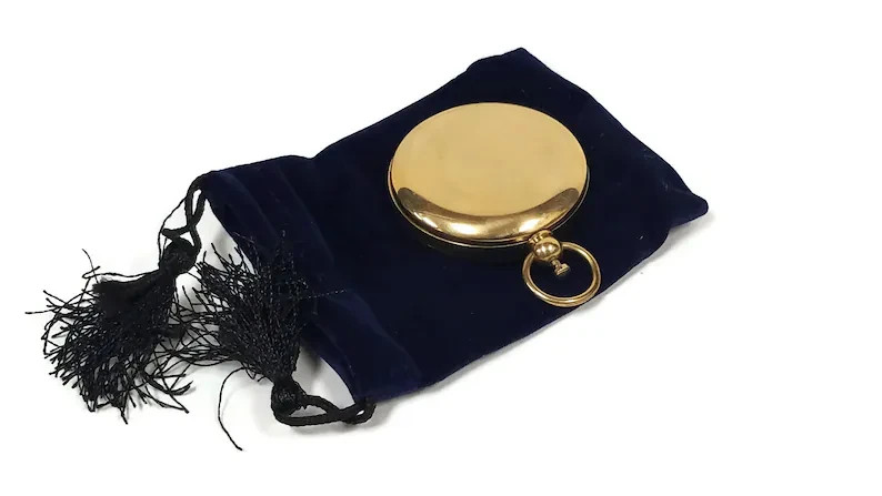 Solid Brass Pocket Compass, Vintage Style Nautical Decor