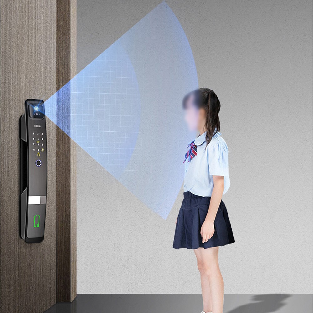 Smart Door Lock,3D Face Recognition Camera FingerPrint Password Security Lock