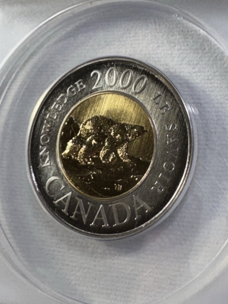 2000 Canada 2 Dollar Knowledge Specimen Graded SP 69 by ANACS