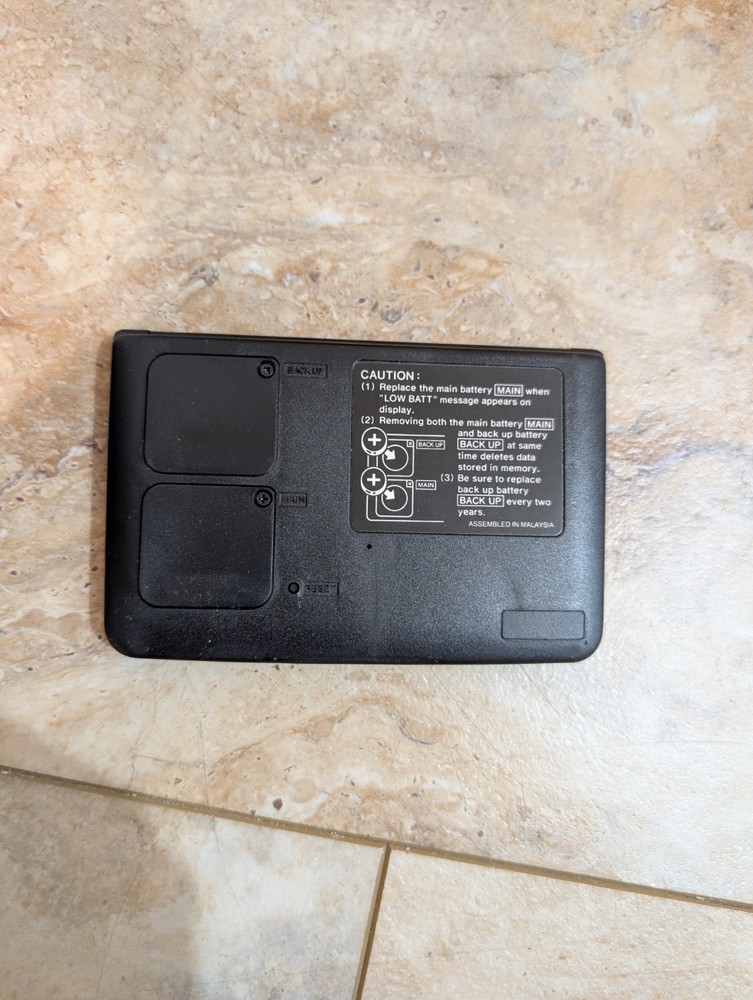 Casio Electronic Data Bank DC-7500 Needs Batteries