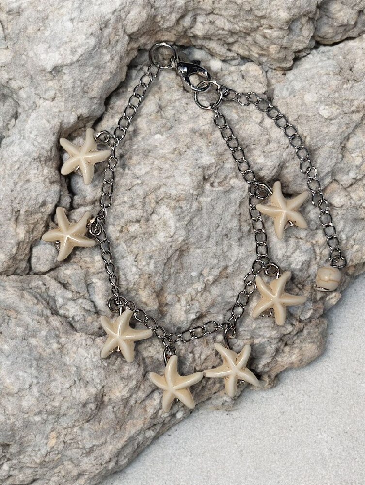 Small Starfish Charm Bracelet