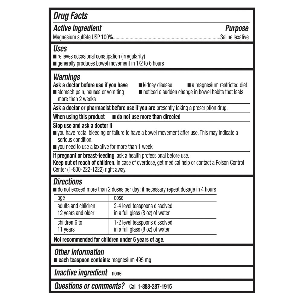 Equate Epsom Salt, Magnesium Sulfate, 128 oz (8lb), Unscented