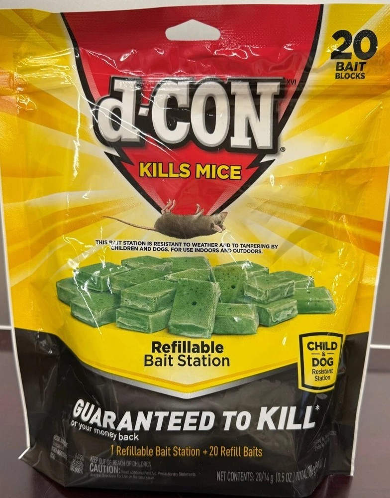 D-Con Kills House Mice 1 Refillable + 20 Refill Bait Blocks